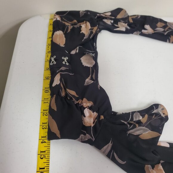 Windsor Womens Fairy Grunge Mesh Babydoll Cropped Top Size M Whimsigoth Sheer - Picture 6 of 9